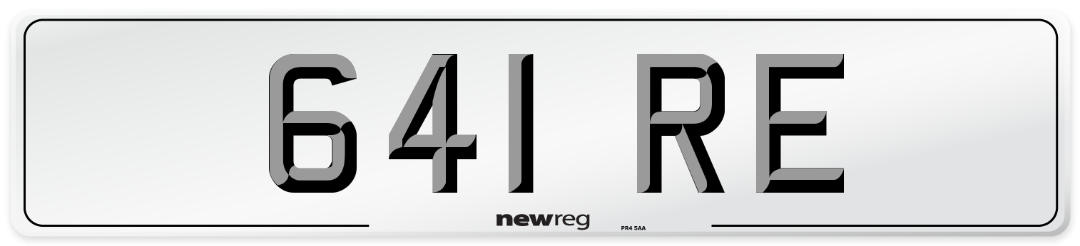 641 RE Number Plate from New Reg